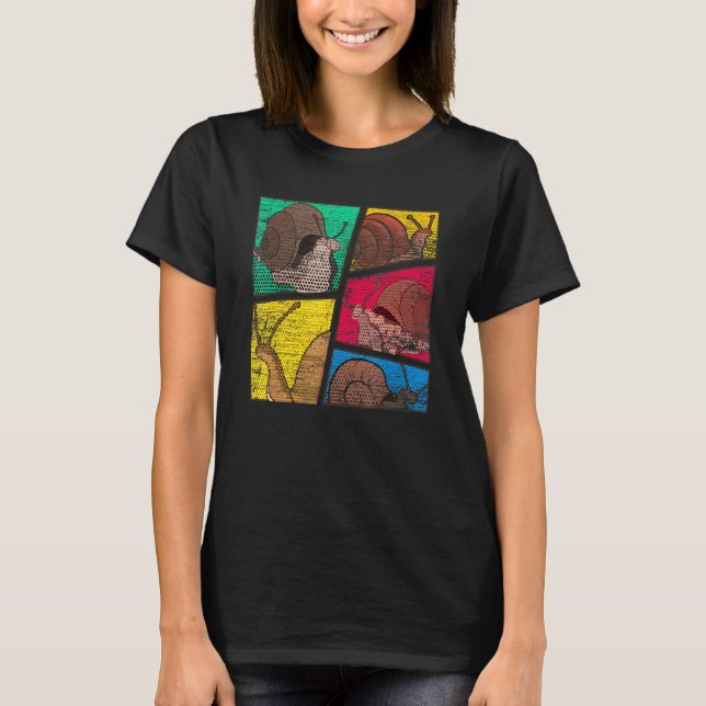 Slug Gastropod Plockfisk Art Snigel T Shirt (Framsida)
