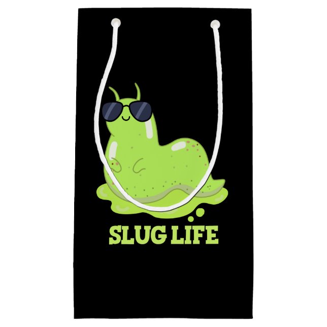 Slug Life Funny Grönt Slug Pun Mörk BG (Framsidan)