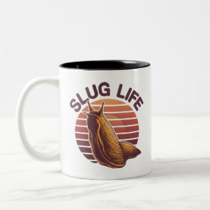 Slug Life Funny Pun-Vintage Gift för Slug Älskare Två-Tonad Mugg