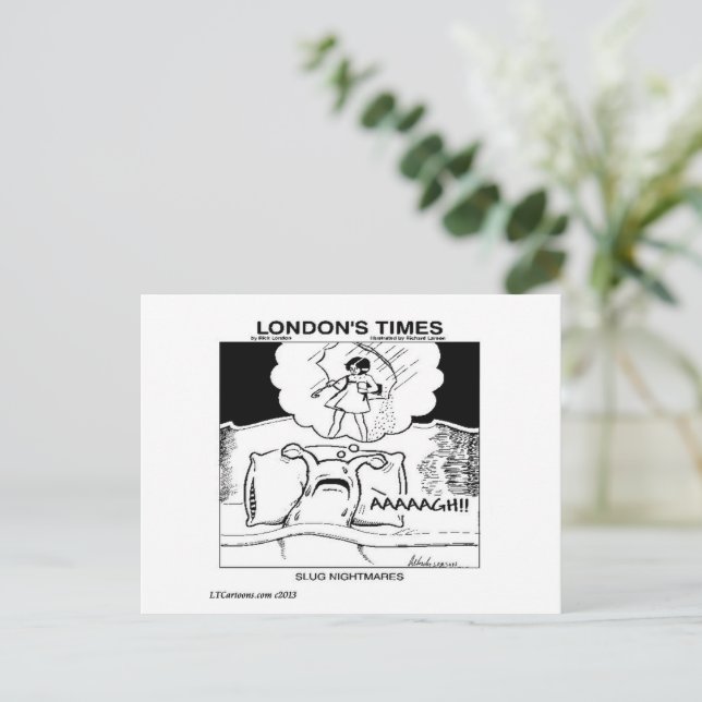 Slug Nightmares Classic Tecknad serie Komisk prese Vykort (Stående Fram)