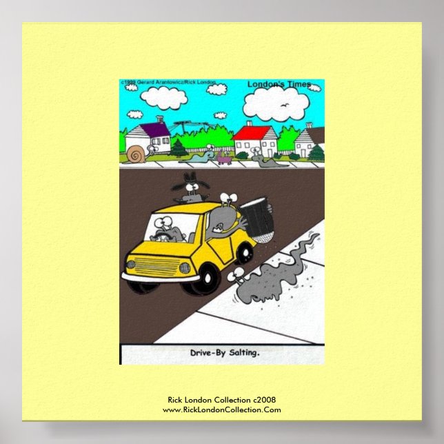 Slug/Snigel Tecknad Quality Poster Skriv ut (Framsidan)