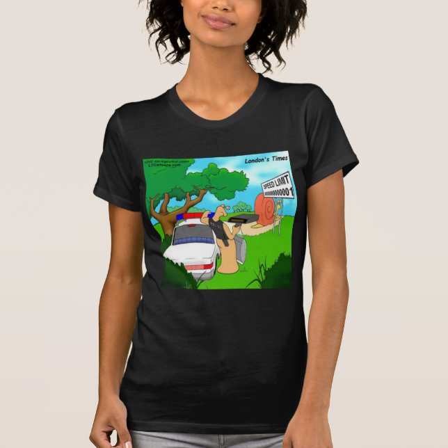 Slug Traffic Cop Funny T-shirt (Framsida)