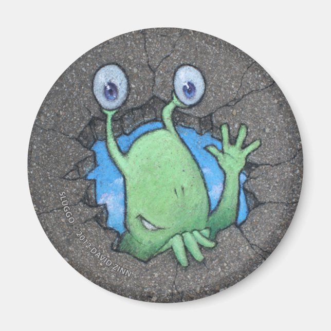 Slugga bryter igenom magnet (Framsidan)