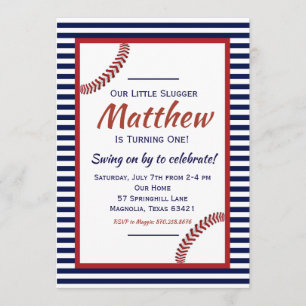 Slugger Baseball Birthday-inbjudan Inbjudningar