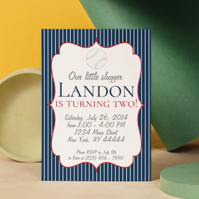 Slugger Baseball Party-inbjudan Inbjudningar (Skapare uppladdad)
