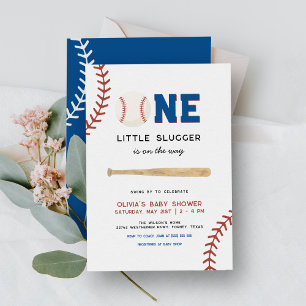 Slugger på Baseball Baby Shower Inbjudningar