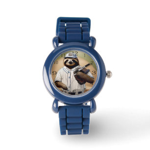 "Slugger Sloth: Slow and Steady at the Plate" Armbandsur