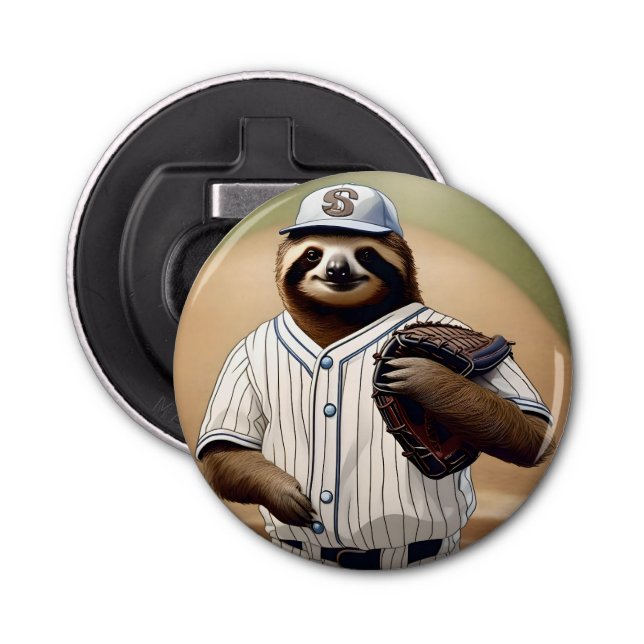 "Slugger Sloth: Slow and Steady at the Plate" Flasköppnare (Framsidan)