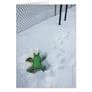 Sluggos snöängel hälsningskort