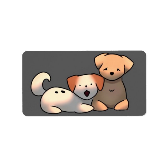 Sluitstickers puppy’s  adressetikett (Framsidan)