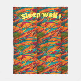 "Slumber Brushstrokes: Fleece Blanket
