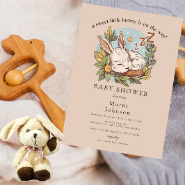 Slumber Bunny Baby Shower-inbjudan  Inbjudningar