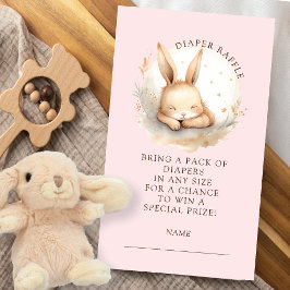 Slumber Bunny Diaper Raffle-höljeskort Tilläggskort
