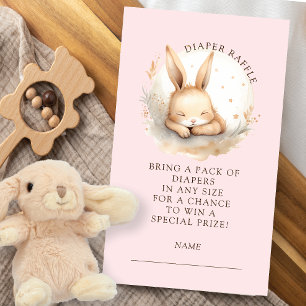 Slumber Bunny Diaper Raffle-höljeskort Tilläggskort