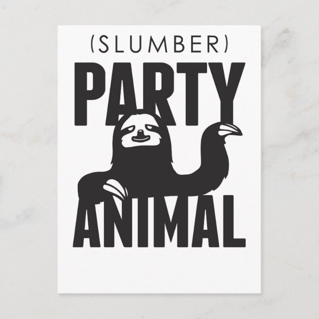 Slumber Party Animal Vykort (Framsida)