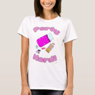 Slumber Party Hard Funny Slogan Tecknad Roligt T Shirt