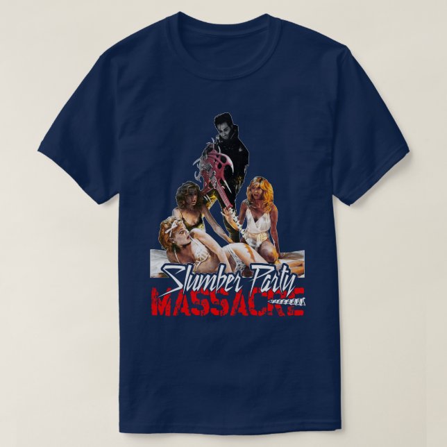 Slumber Party massaker 80 s Cult Classic Horror De T Shirt (Design framsida)