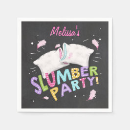 Slumber party Pappersservett Rosa Girl Girl Sleepo