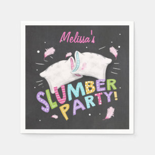 Slumber party Pappersservett Rosa Girl Girl Sleepo