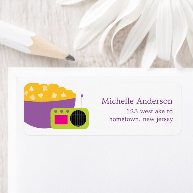 Slumber Party Returadress Etikett (Insitu)