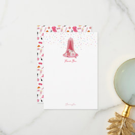 Slumber Party Sleepover Tält Barns födelsedag Part Tack Kort