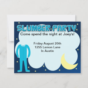 Slumber Party Sleepover Time Inbjudningar