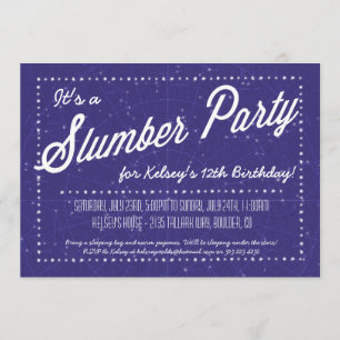 Slumber Party - Sömn under stjärnor Inbjudningar
