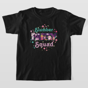 Slumber Party Squad Pajama Födelsedagsfest Shirts T Shirt