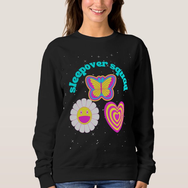 Slumber Party Squad Shock rosa Heart Butterfly Dai T Shirt (Framsida)