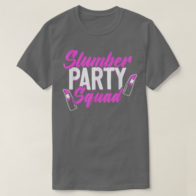 Slumber Party Squad Sleepover Pajama Girls Night  T Shirt (Design framsida)
