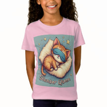 Slumber Queen T-Shirt for Girls - Söt och Mysigt