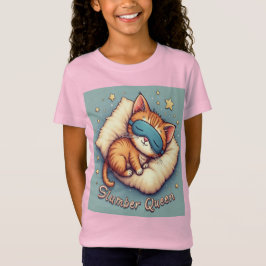 Slumber Queen T-Shirt for Girls - Söt och Mysigt