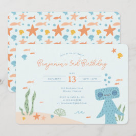 Slumberkins Hammerhead Birthday Party Inbjudningar