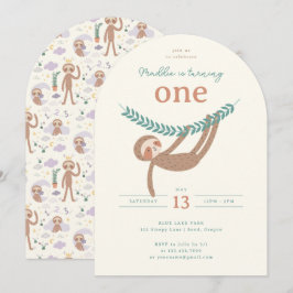 Slumberkins Trögdjur Födelsedagsfest Inbjudningar