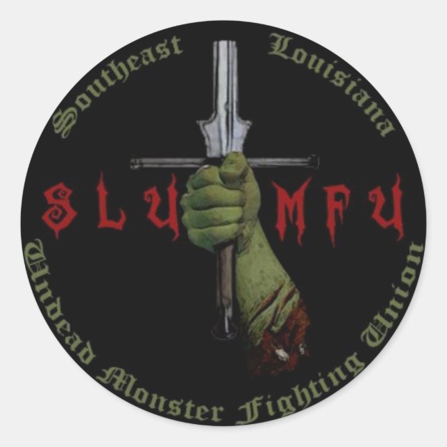 SlumFu Stickers Runt Klistermärke (Framsida)