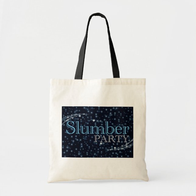 slummerpartytillbehör: starshine tygkasse (Framsidan)