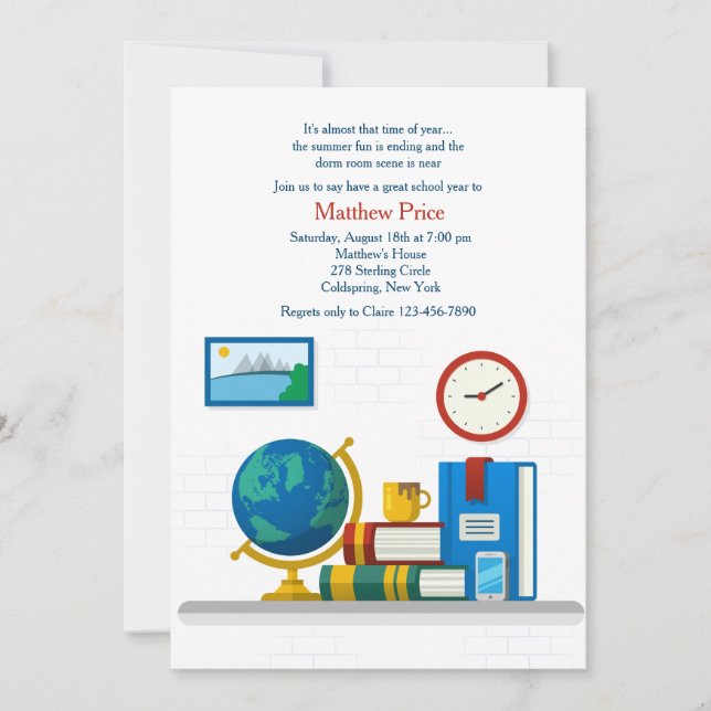 Slummet av till skolinbjudan inbjudningar (Framsida)