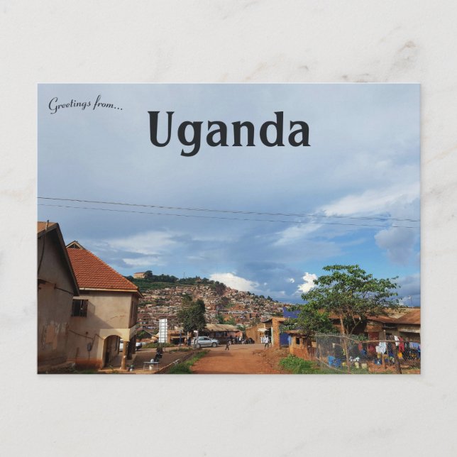 Slumområden i Mutungo Uganda Vykort (Framsida)