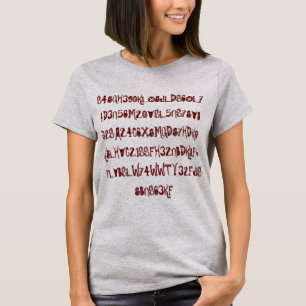 Slumpmässig blått numrerar brevfunkyT-tröja T Shirt