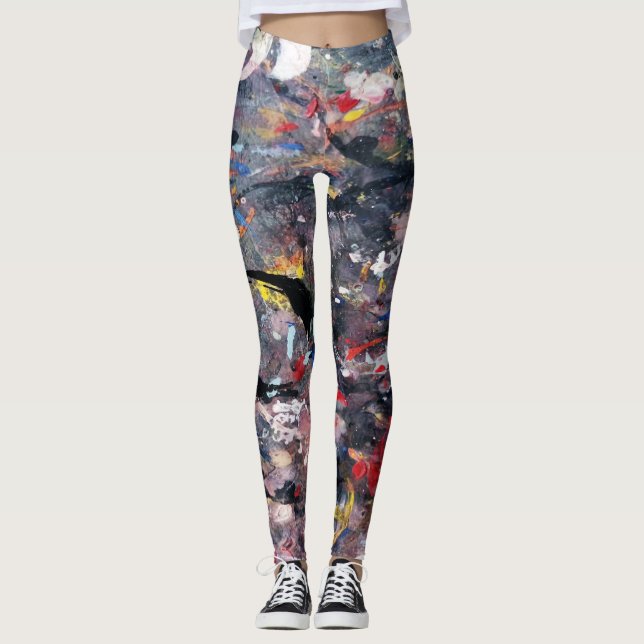 slumpmässig konst leggings (Framsida)