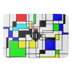 Slumpmässig kvadratbostad till Mondrian Badrumsmatta