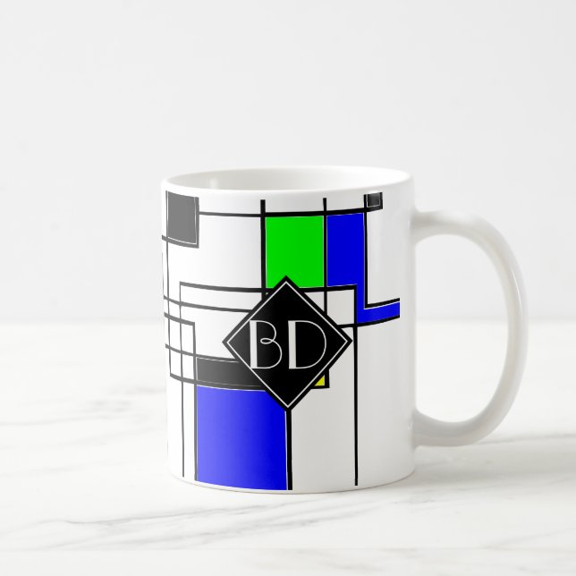 Slumpmässig kvadratbostad till Mondrian Kaffemugg (Höger)