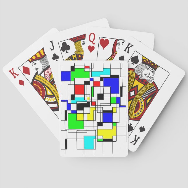 Slumpmässig kvadratbostad till Mondrian Kortlek (Baksidan)