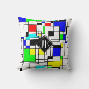 Slumpmässig kvadratbostad till Mondrian Kudde