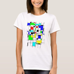 Slumpmässig kvadratbostad till Mondrian T Shirt