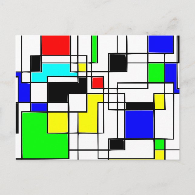 Slumpmässig kvadratbostad till Mondrian Vykort (Framsida)