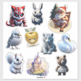 Slumpmässig, rolig Anpassningsbar-Klipp vinylstick Klistermärken