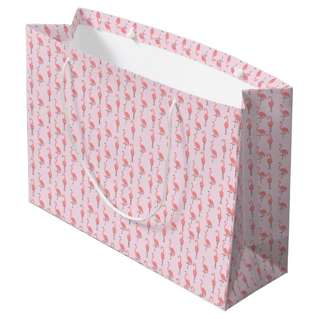 Slumpmässig Rosa Flamingo Fågel Mönster (Baksidan Vinklad)