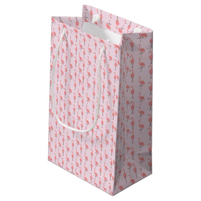 Slumpmässig Rosa Flamingo Fågel Mönster (Baksidan Vinklad)