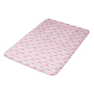 Slumpmässig Rosa Flamingo Fågel Mönster Badrumsmatta